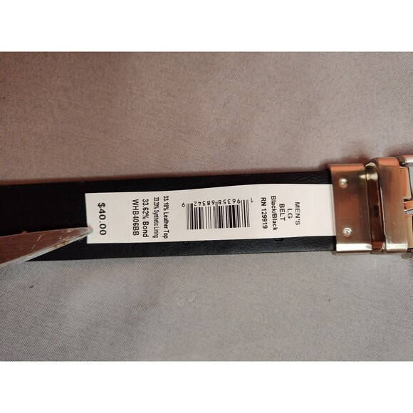 Men's Walter Hagen Reversible Leather Belt Black Large 38-40 - Picture 5 of 5